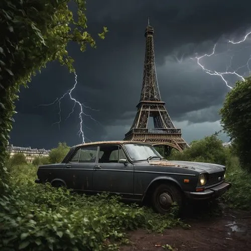 orage,tormentine,lightning storm,parigi,stormier,paris,lightning strike,eiffel tower,the eiffel tower,photo manipulation,mercedes 180,parisii,eifel,thunderstreak,thunderstruck,nature's wrath,french digital background,car wallpapers,storm,lightening,Photography,General,Fantasy