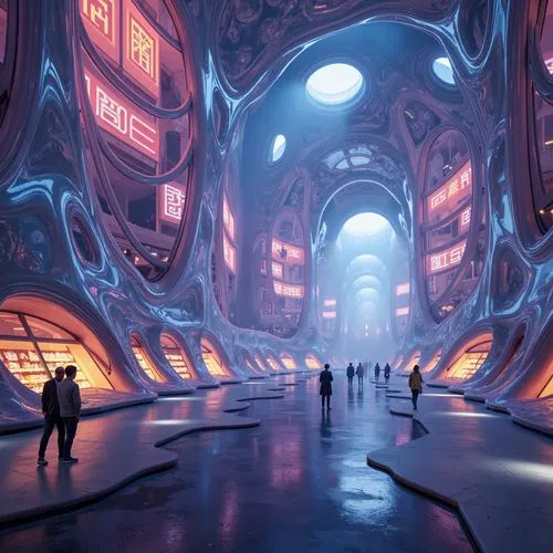 futuristic landscape,futuristic art museum,arcology,futuristic architecture,spaceship interior,sci fiction illustration,cyberworld,cyberia,spaceport,sky space concept,scifi,fractal environment,fantasy city,cybercity,alien world,sci fi,concept art,sci - fi,tron,holodeck