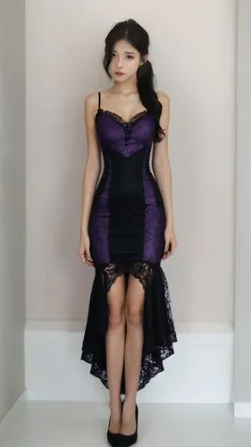 gothic dress,purple dress,dress doll,a girl in a dress,thighpaulsandra,doll dress