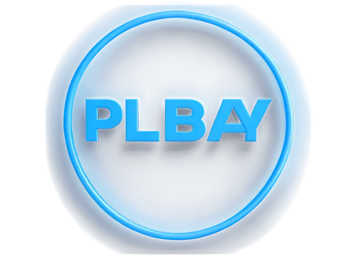 Website logo, pixbay, blue and white, modern design, simple typography, circular shape, glossy effect, 3D appearance, center composition, soft focus, warm lighting, shallow depth of field, HD quality.