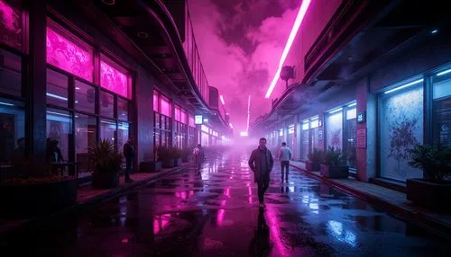 vapor,cyberpunk,cybercity,ultraviolet,cyberscene,neon lights,neon ghosts,neon light,bladerunner,cyberworld,noncorporate,neon arrows,synthetic,vaporware,purpureum,neon coffee,atmospheres,aesthetic,neon,malls