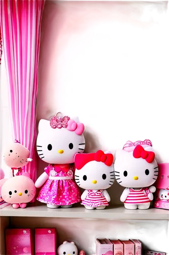 hello kitty,sanrio,doll kitchen,cupcake background,doll cat,tea party collection,pink cat,kewpie dolls,color pink white,doll house,plush toys,the little girl's room,plush dolls,pink background,the pink panter,pink white,nursery decoration,pinkos,soft toys,pussycats,Illustration,Realistic Fantasy,Realistic Fantasy 08