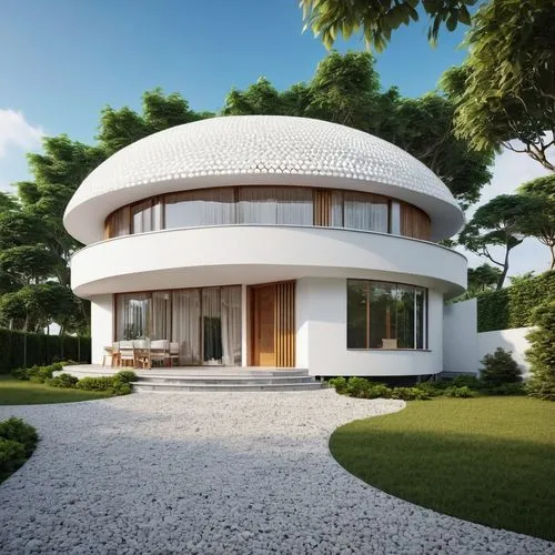 3d rendering,modern house,round house,render,holiday villa,luxury property,prefab,dunes house,house shape,dreamhouse,modern architecture,smart house,smart home,contemporary,renders,beautiful home,luxury home,danish house,renderings,large home,Photography,General,Realistic