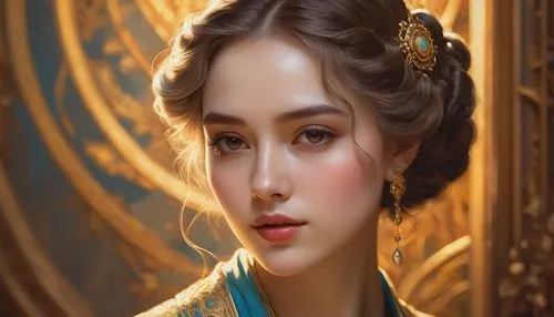 noblewoman,leighton,victorian lady,oriental princess,oriental girl,oriental painting,noblewomen,hanfu,romantic portrait,jasmine,rosaline,turkic,duchesse,geisha girl,daiyu,mystical portrait of a girl,fantasy portrait,milady,persia,guqin,Illustration,Retro,Retro 07