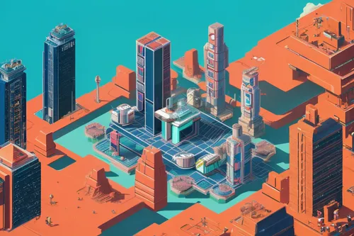 Futuristic simcity. Japanese cyberpunk.isometric.,isometric,city blocks,skyscraper town,skyscrapers,metropolis,cityscape,metropolises,cities,skyscraper,city buildings,city cities,urbanization,urban to