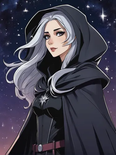 star mother,witch's hat icon,merlin,star of the cape,star illustration,luna,aurora,vexiernelke,sterntaler,ursa,sorceress,strix nebulosa,caerula,ursa major,witch,raven,minerva,ursa major zodiac,nightingale,queen of the night,Illustration,Japanese style,Japanese Style 07