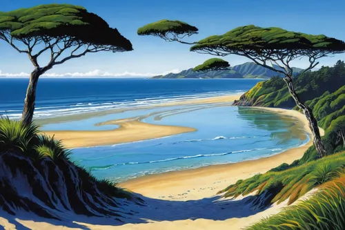 beach landscape,coastal landscape,pacific coastline,coastal and oceanic landforms,an island far away landscape,sand coast,mountain beach,landscape with sea,sea landscape,beach scenery,beautiful beaches,dune landscape,landscape background,brazilian beach,natural landscape,dream beach,pebble beach,cliff beach,castaway beach,ponta do sol,Conceptual Art,Sci-Fi,Sci-Fi 08