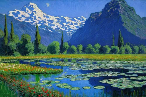 salt meadow landscape,mountain scene,mountain meadow,alpine meadow,teton,river landscape,mountain lake,tajikistan,meadow landscape,mountain landscape,green meadow,tatra,dove lake,fjord,alpine lake,lupines,mountainous landscape,oasis,landscape,high mountain lake,Art,Artistic Painting,Artistic Painting 04