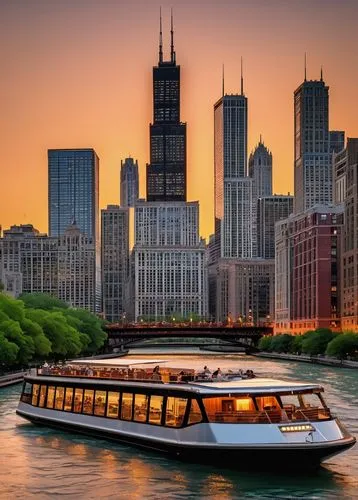 chicago skyline,chicagoland,chicago,chicagoan,chicago night,illinoian,water taxi,detriot,illinoisan,paddlewheeler,cruises,cruiseliner,metra,lake shore,riverboat,dusable,riverboats,federsee pier,lakefront,chicagoans,Art,Artistic Painting,Artistic Painting 49