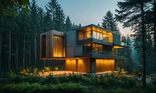 house in the forest,forest house,timber house,cubic house,modern architecture,modern house,Photography,General,Fantasy