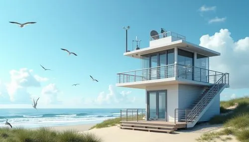 lifeguard tower,lookout tower,observation tower,watch tower,watchtowers,seasteading,bird tower,electric lighthouse,3d rendering,rubjerg knude lighthouse,lighthouse,watchtower,sketchup,coastal protection,wind finder,light house,pigeon house,beach hut,island poel,lighthouses,Photography,General,Realistic