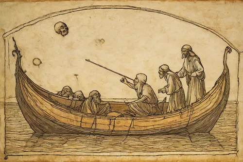 trireme,viking ships,viking ship,longship,long-tail boat,caravel,two-handled sauceboat,phoenix boat,gondolas,felucca,dugout canoe,the vessel,leonardo da vinci,gondola,noah's ark,the three magi,dhow,the people in the sea,jon boat,pirate ship,Art,Classical Oil Painting,Classical Oil Painting 03