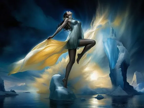 fathom,amphitrite,thingol,fantasy art,fantasy picture,naiad,sirene,sylphs,blue enchantress,atlantica,crystallize,ice queen,fantasy woman,soulforce,alfheim,sorceress,mythologie,atlantean,mythography,patronus,Illustration,Realistic Fantasy,Realistic Fantasy 01