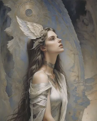 faerie,faery,diwata,fantasy art,the angel with the veronica veil,delwyn,Illustration,Realistic Fantasy,Realistic Fantasy 03