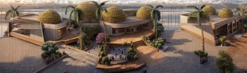 stilt houses,cube stilt houses,eco hotel,floating huts,3d rendering,artificial island,eco-construction,qasr azraq,floating islands,hanging houses,stilt house,seaside resort,artificial islands,boat yard,cargo port,gondolas,ski resort,aquaculture,floating market,roof garden