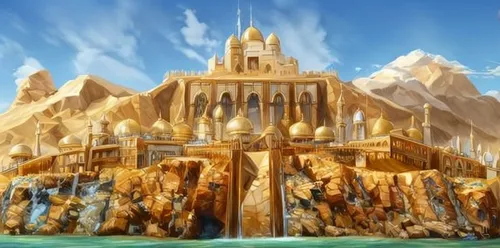 water castle,gold castle,castle of the corvin,fantasy city,house of the sea,knight's castle,ice castle,fairy tale castle,forbidden palace,ancient city,atlantis,fantasy world,fairy tail,diamond lagoon,imperial shores,stone palace,city palace,sea fantasy,dragon palace hotel,castleguard