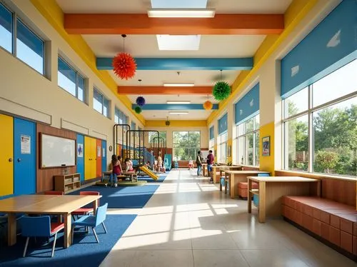 children's interior,school design,prekindergarten,elementary school,montessori,kindergarten,cafeteria,kindergartens,hallways,gaelscoil,classrooms,schoolwide,vidyalaya,east middle,school benches,daylighting,ihs,primary school,schoolrooms,cubberley