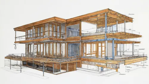 house drawing,wooden frame construction,timber house,archidaily,core renovation,eco-construction,thermal insulation,frame house,wooden construction,prefabricated buildings,scaffold,floorplan home,kirrarchitecture,dog house frame,architect plan,house floorplan,structural engineer,smart house,building insulation,two story house