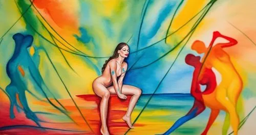 bodypainting,glass painting,body painting,demoiselles,neon body painting,bodypaint,art painting,fabric painting,coloristic,lachapelle,vibrantly,koons,pintura,female body,fantasy art,ladyland,decorative figure,bunel,toucouleur,tapestries,Illustration,Paper based,Paper Based 24