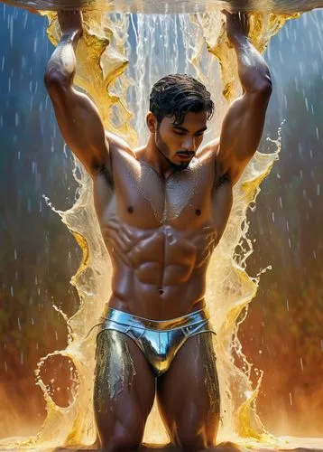 atharva,bahubali,poseidon,subramani,aquaman,kartikeya,Art,Artistic Painting,Artistic Painting 35