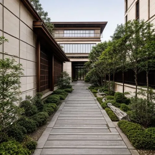 walkway,corten steel,archidaily,chinese architecture,landscape designers sydney,garden of plants,garden elevation,zen garden,office building,towards the garden,houston texas apartment complex,aileron,japanese architecture,courtyard,entry path,kirrarchitecture,japanese zen garden,landscape design sydney,asian architecture,hyang garden,Architecture,Commercial Residential,Japanese Traditional,Himeji