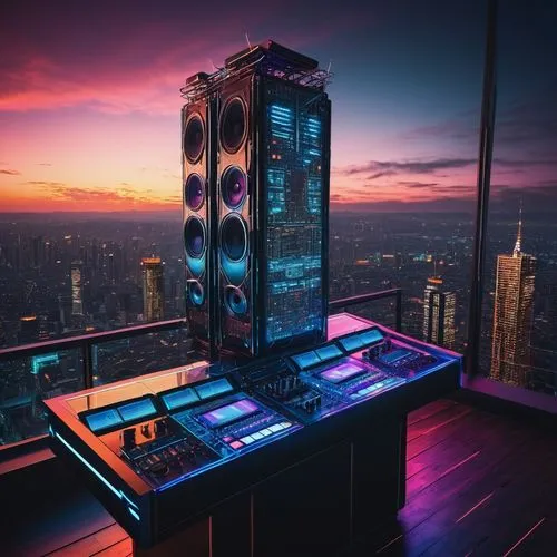 pc tower,jukebox,cyberpunk,fractal design,electric tower,jukeboxes,supercomputer,sky apartment,realjukebox,skyscraper,dzhumber,vlt,aesthetic,vdara,futuristic,mainframes,skycraper,above the city,hypermodern,ultra,Photography,Artistic Photography,Artistic Photography 05