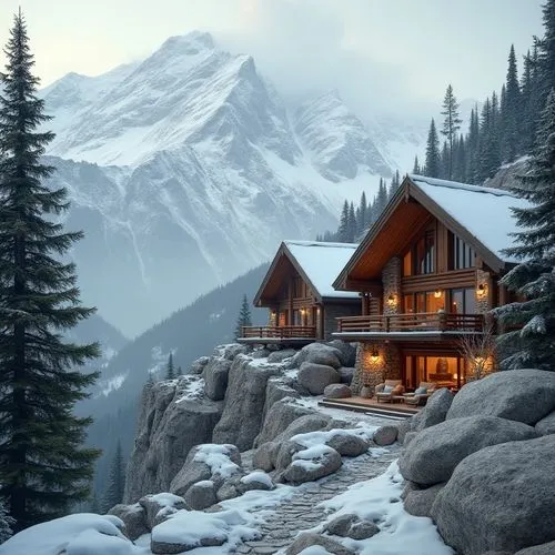 house in mountains,house in the mountains,mountain hut,the cabin in the mountains,mountain huts,chalet,winter house,log cabin,alpine hut,snow house,log home,alpine village,mountain settlement,beautiful home,small cabin,dreamhouse,alpine style,wooden house,snow shelter,lodges,Photography,General,Realistic