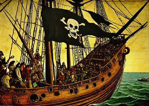 columbus day,jolly roger,pirates,christopher columbus,skull rowing,piracy,pirate flag,caravel,christopher columbus's ashes,east indiaman,skull and crossbones,skull racing,pirate ship,galleon,skull and cross bones,mayflower,galleon ship,trireme,black flag,pirate,Art,Classical Oil Painting,Classical Oil Painting 43