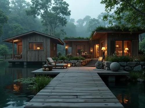 floating huts,summer cottage,house by the water,the cabin in the mountains,cabins,pool house,house with lake,small cabin,houseboats,cottage,beautiful home,boathouse,chalet,houseboat,summer house,forest house,log home,amanresorts,dock,lodge