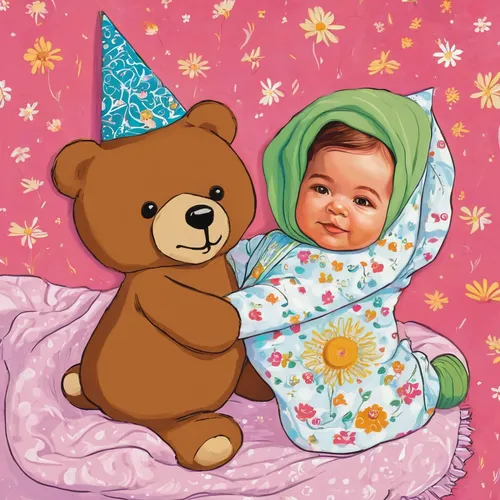swaddle,baby and teddy,first birthday,teddy-bear,birthday card,teddybear,teddy bear,for baby,bear teddy,happy birthday banner,little bear,baby bear,cute baby,second birthday,cute bear,3d teddy,blanket,cute cartoon image,baby care,baby bed,Illustration,American Style,American Style 12