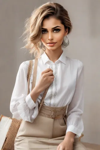 women fashion,romantic look,social,yemeni,menswear for women,fashion vector,women clothes,fashion shoot,businesswoman,business woman,elegant,women's clothing,iranian,portrait background,jordanian,blouse,woman in menswear,arab,female model,secretary,Photography,Realistic