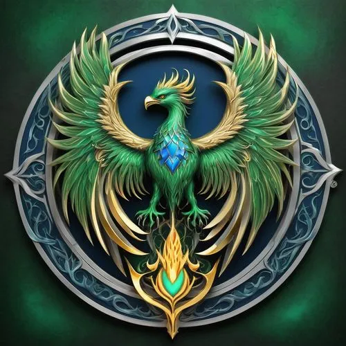 gryphon,garuda,emblem,firebird,green dragon,harpy,heraldic shield,quetzal,heraldic,argus,sr badge,caduceus,r badge,kr badge,alliance,car badge,national emblem,green bird,phoenix rooster,fc badge,Conceptual Art,Fantasy,Fantasy 01