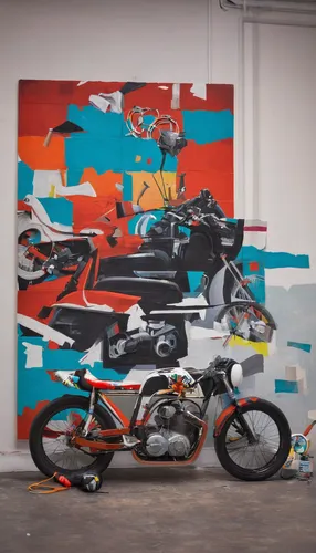 bike pop art,artistic cycling,cycle sport,bike colors,graffiti art,flatland bmx,racing bicycle,bikes,bike land,freestyle bmx,recumbent bicycle,mural,bicycle motocross,wall painting,kinetic art,bmx bike,wall paint,bike tandem,bike city,meticulous painting,Illustration,Realistic Fantasy,Realistic Fantasy 24