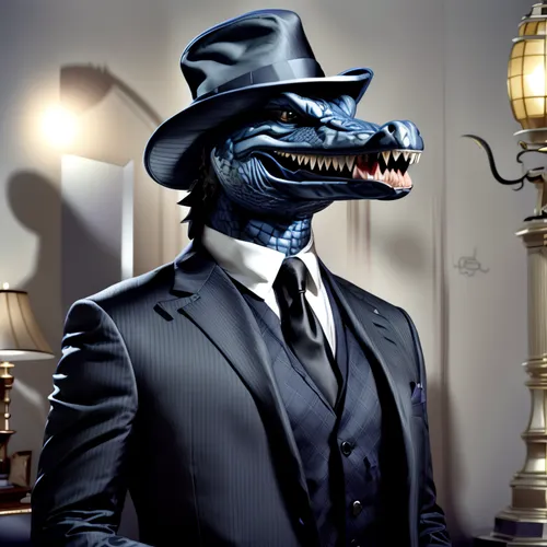 reptillian,saurian,real gavial,night administrator,businessman,gavial,concierge,suit actor,reptilian,black businessman,banker,attorney,businessperson,gentlemanly,business man,white-collar worker,dark suit,komodo,private investigator,masquerade