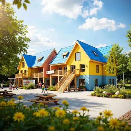 ecovillage,cohousing,ecovillages,townhomes,wooden houses,children's playhouse,3d rendering,aurora village,new housing development,escher village,playhouses,elderhostel,ecopark,bungalows,nurseries,passivhaus,westonzoyland,kiddieland,acpc,storyland