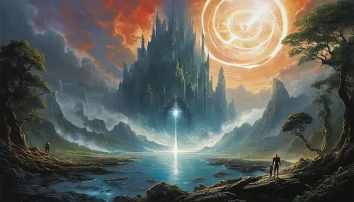 the pillar of light,fantasy picture,the mystical path,portal,pillar of fire,arcanum,light bearer,jrr tolkien,fantasy landscape,hall of the fallen,heroic fantasy,fantasy art,astral traveler,games of light,place of pilgrimage,pilgrimage,world digital painting,amulet,the order of the fields,fantasy world,Conceptual Art,Fantasy,Fantasy 29