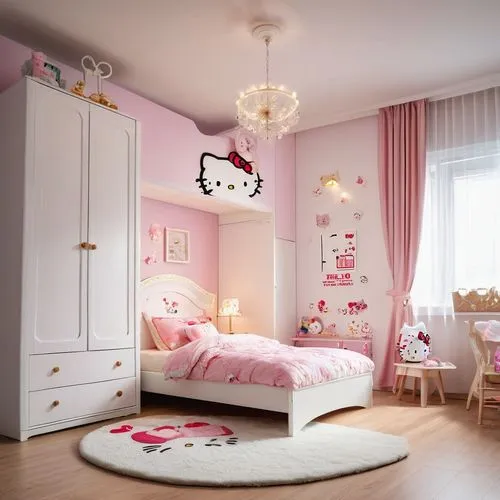 the little girl's room,baby room,children's bedroom,kids room,nursery decoration,room newborn,bedroom,children's room,danish room,chambre,great room,hello kitty,sanrio,sleeping room,doll house,nursery,interior decoration,kamer,boy's room picture,decortication,Photography,General,Natural