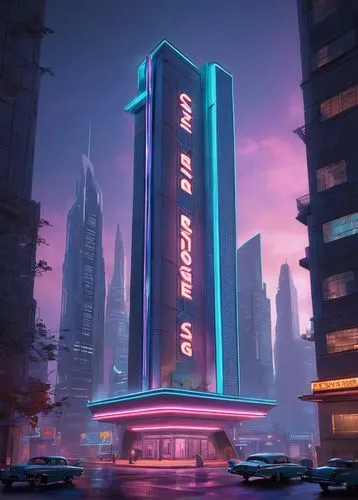 cybertown,cybercity,neon sign,polara,metropolis,synth,neon human resources,hotel riviera,retro diner,neon arrows,cyberworld,cyberport,megacorporations,silico,cyberia,cyberpunk,3d render,wildstar,futuristic landscape,fantasy city,Illustration,Retro,Retro 12