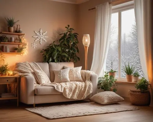 winter window,coziness,coziest,warm and cozy,cozier,furnishing,soft furniture,livingroom,sitting room,cosier,interior decor,interior decoration,winter light,home corner,nursery decoration,living room,winter house,bay window,snowy still-life,home interior,Conceptual Art,Oil color,Oil Color 03