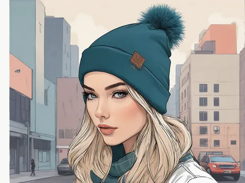 fashion vector,vector illustration,vector art,beanie,wpap,winter hat,knit hat,vector girl,illustrator,beret,custom portrait,digital painting,bobble cap,vector graphic,digital illustration,girl wearing hat,city ​​portrait,puma,knit cap,cricket cap,Illustration,Paper based,Paper Based 17