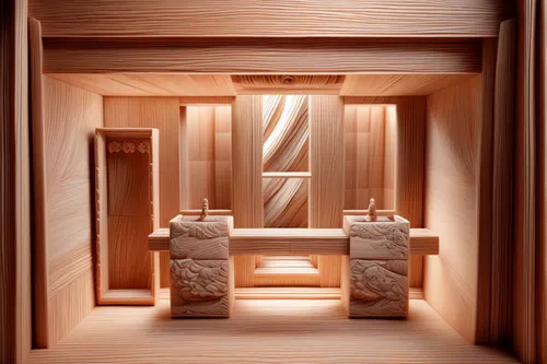 wooden sauna,sauna,luxury bathroom,japanese-style room,wooden beams,3d rendering,washroom,3d render,wooden cubes,wooden mockup,spa items,chamber,bathroom,outhouse,3d rendered,examination room,wooden construction,rest room,woodwork,wood wool