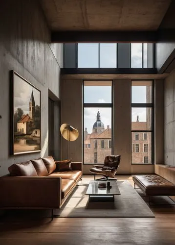 minotti,corten steel,cassina,loft,habitat 67,danish furniture,natuzzi,associati,vitra,lofts,livingroom,architettura,living room,apartment lounge,foscarini,wooden windows,sitting room,architektur,penthouses,home interior,Art,Classical Oil Painting,Classical Oil Painting 07