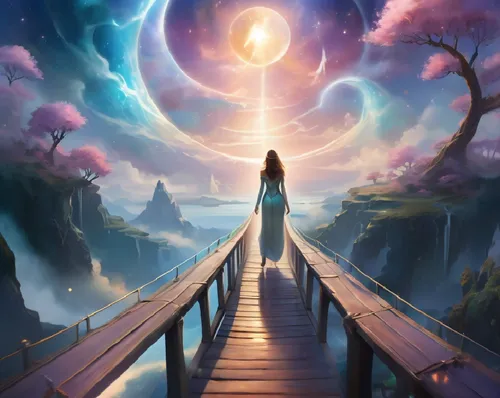 the mystical path,fantasy picture,fantasy landscape,pathway,heaven gate,the path