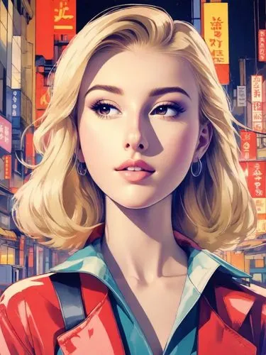 ann,riverdale,retro girl,retro woman,sakamaki,namora,Digital Art,Poster