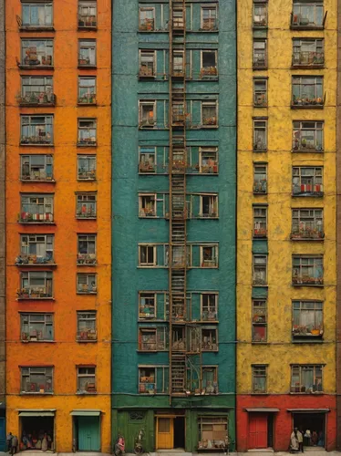 colorful facade,apartment blocks,apartment-blocks,apartment block,block of flats,apartments,an apartment,apartment building,apartment buildings,colorful city,blocks of houses,tenement,slum,row of windows,apartment house,multi-storey,mixed-use,hanoi,balconies,kowloon city,Art,Artistic Painting,Artistic Painting 49