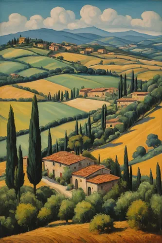 tuscan,volterra,campagna,rural landscape,italian painter,panoramic landscape,farm landscape,tuscany,home landscape,david bates,landscape,olive grove,apulia,piemonte,raffaello da montelupo,grant wood,puglia,montepulciano,tamburello,village scene,Photography,Black and white photography,Black and White Photography 12