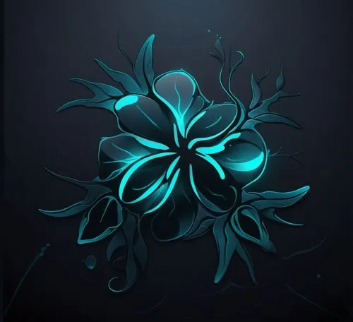 a flower with many details that is blue and black,retro flower silhouette,blu flower,teal digital background,lotus png,flower wallpaper,water flower,Unique,Design,Logo Design