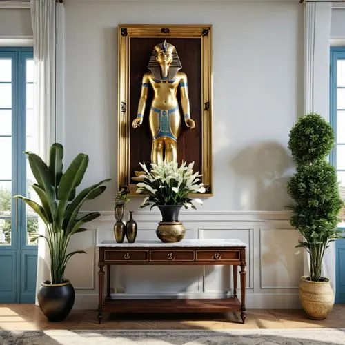 interior decor,buddha statue,golden buddha,buddha figure,statuettes,decorative figure,statuary,bodhisattvas,enfilade,sitting room,entryways,interior decoration,houseplants,antiquities,anteroom,entrance hall,guanyin,contemporary decor,garden statues,somtum,Photography,General,Realistic