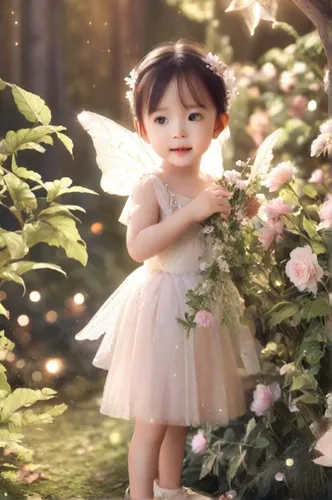 child fairy,little girl fairy,little angel,little girl in pink dress,little angels,fairy,angel girl,garden fairy,rosa ' the fairy,flower fairy,love angel,cute baby,innocence,rosa 'the fairy,children's