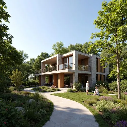 cohousing,3d rendering,passivhaus,modern house,landscaped,revit,sketchup,ecovillages,render,dunes house,residential house,ecovillage,garden elevation,landscape design sydney,townhomes,mid century house,netherwood,new housing development,residential,renders